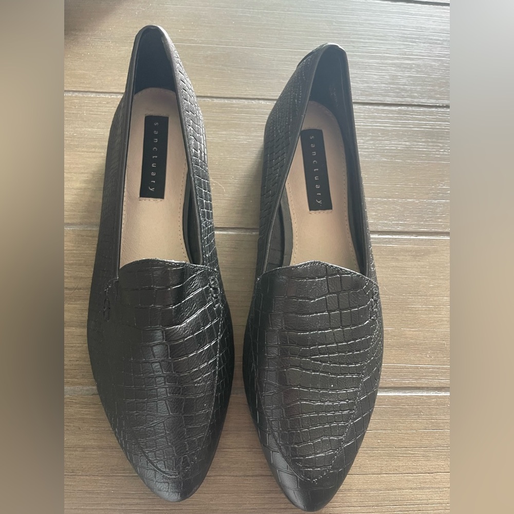 Sanctuary Crocodile Embossed Flats